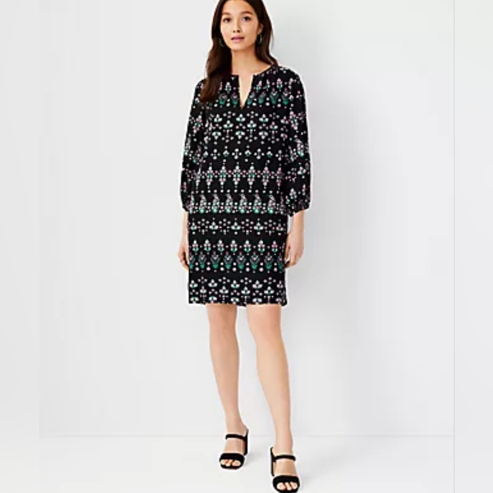 ANN TAYLOR Floral Print Tunic Dress